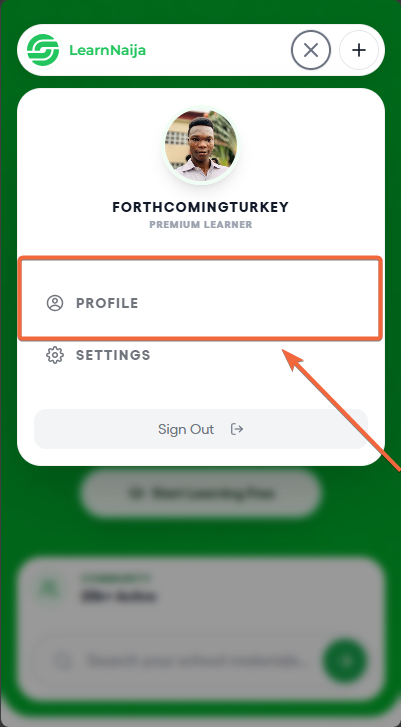 Profile Dashboard Mobile